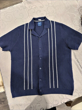 Steel & Jelly British Design Knit Polo Shirt -Size Large